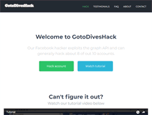 Tablet Screenshot of gotodiveshack.com